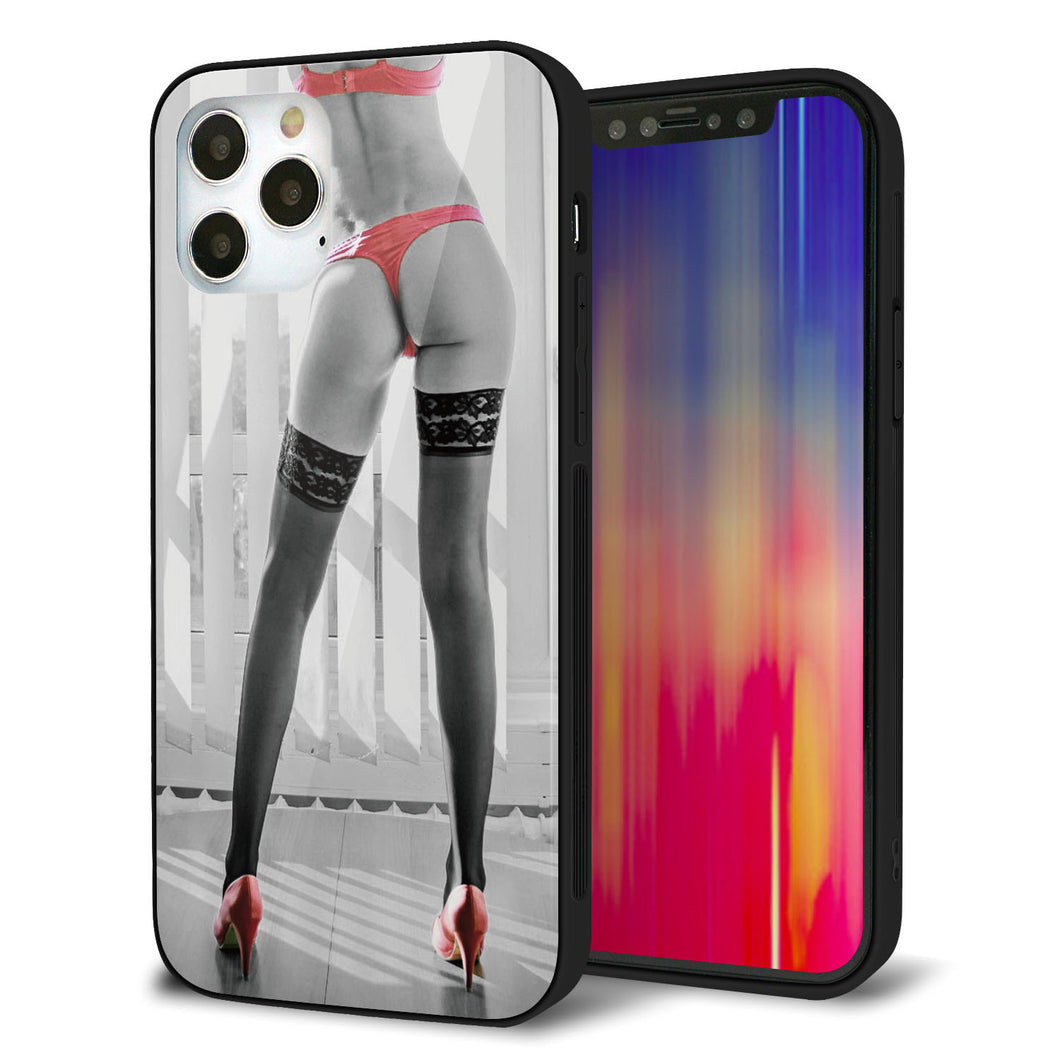 iPhone 12 Pro 強化ガラス＆TPUスマホケース ガラプリ【KM889 ハイヒール】