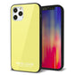 iPhone 12 Pro 強化ガラス＆TPUスマホケース ガラプリ【KM897 パステルカラー(パステルイエロー)】