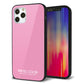 iPhone 12 Pro 強化ガラス＆TPUスマホケース ガラプリ【KM899 パステルカラー(パステルピンク)】