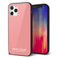 iPhone 12 Pro 強化ガラス＆TPUスマホケース ガラプリ【KM902 パステルカラー(パステルレッド)】
