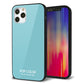 iPhone 12 Pro 強化ガラス＆TPUスマホケース ガラプリ【KM905 ポップカラー(エメラルドブルー)】