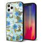 iPhone 12 Pro 強化ガラス＆TPUスマホケース ガラプリ【SC883 ハワイアンアロハレトロ（ブルー）】
