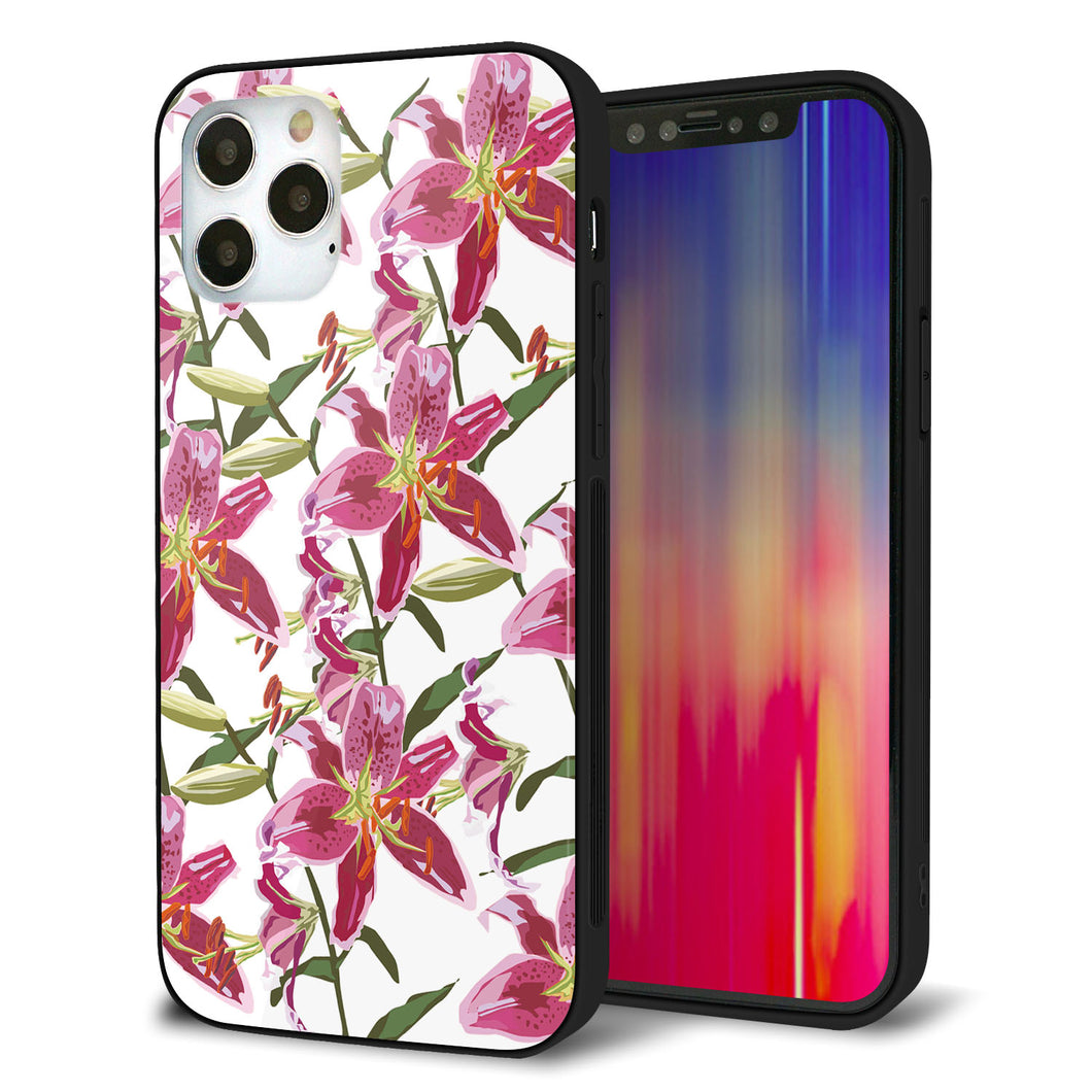 iPhone 12 Pro 強化ガラス＆TPUスマホケース ガラプリ【SC892 ボタニカル スカーレットリリー】