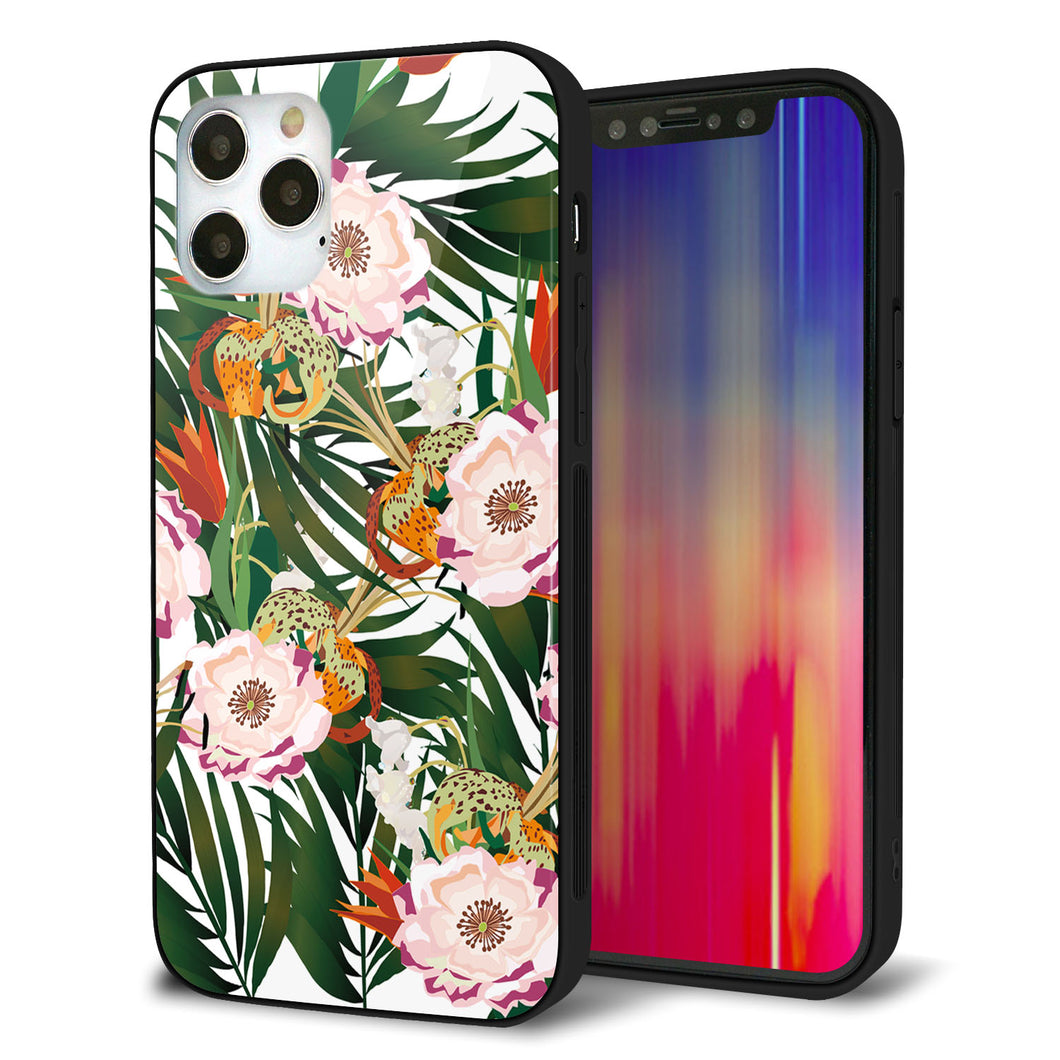iPhone 12 Pro 強化ガラス＆TPUスマホケース ガラプリ【SC895 ボタニカル フォレスト】