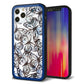 iPhone 12 Pro 強化ガラス＆TPUスマホケース ガラプリ【SC906 ガーデンバタフライ ブルー】