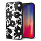iPhone 12 Pro 強化ガラス＆TPUスマホケース ガラプリ【SC916 花柄モノトーン 05】