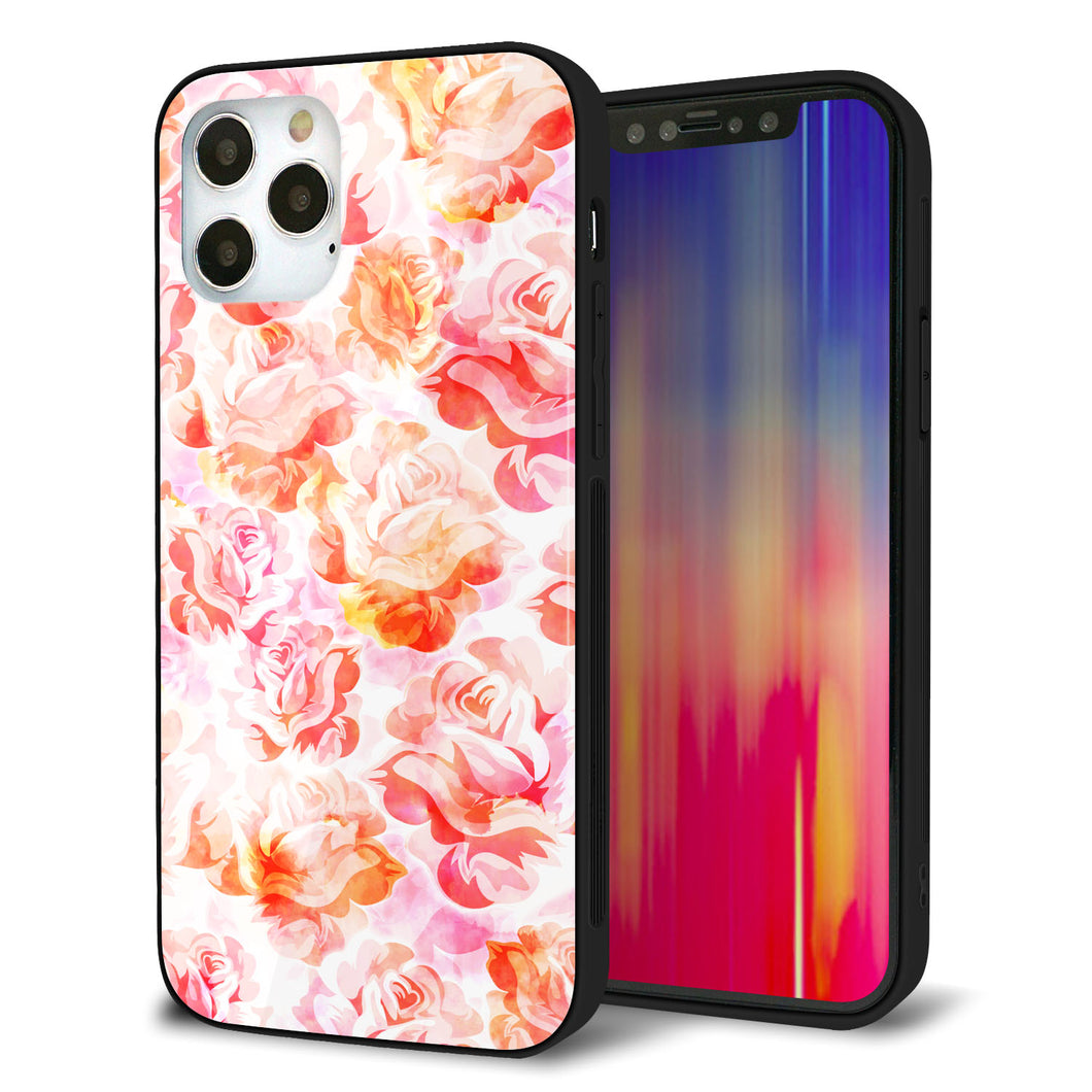 iPhone 12 Pro 強化ガラス＆TPUスマホケース ガラプリ【SC930 ローズ レッド】