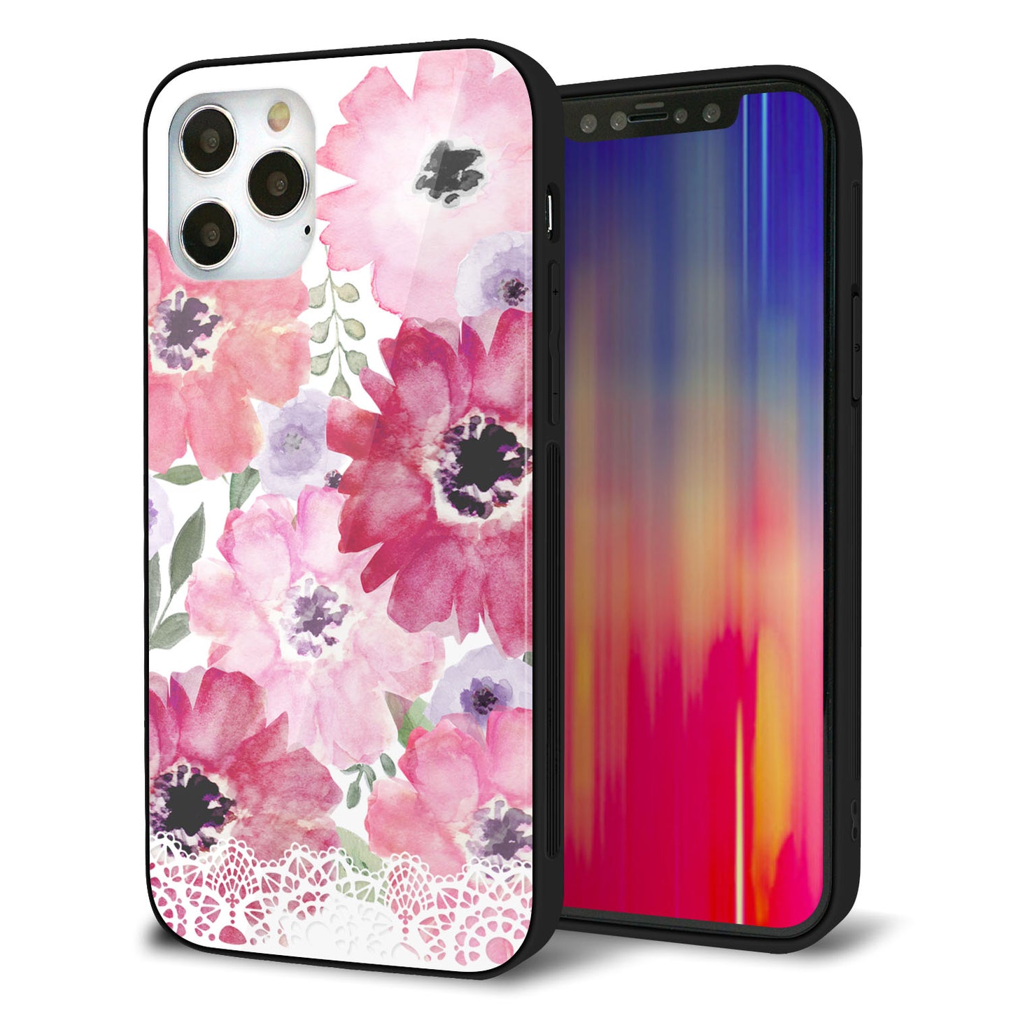 iPhone 12 Pro 強化ガラス＆TPUスマホケース ガラプリ【SC943 ドゥ・パフューム１】