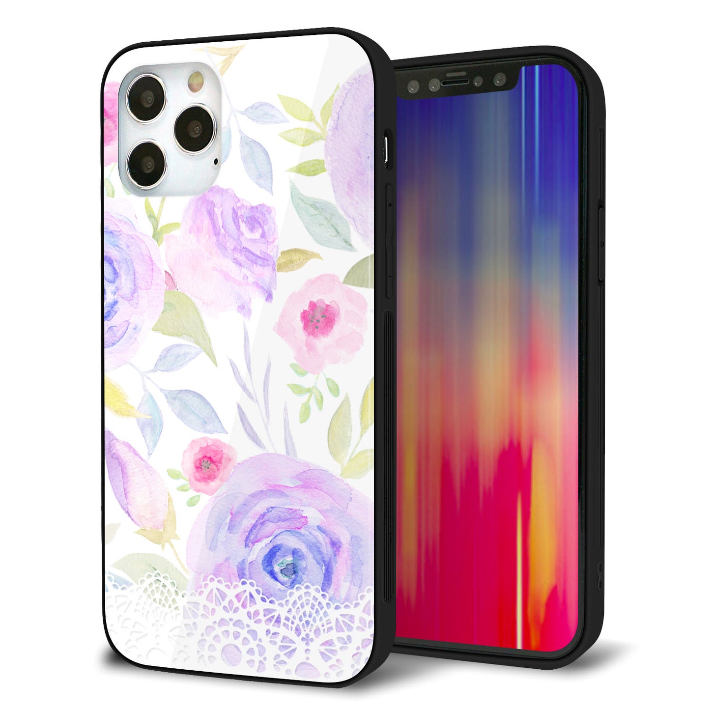 iPhone 12 Pro 強化ガラス＆TPUスマホケース ガラプリ【SC946 ドゥ・パフューム４】