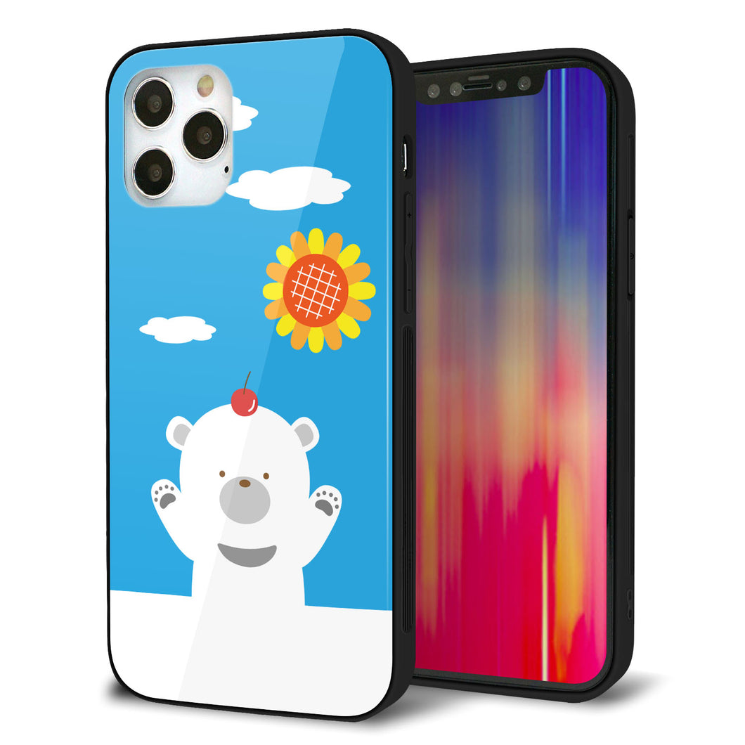 iPhone 12 Pro 強化ガラス＆TPUスマホケース ガラプリ【TA017 夏くま】