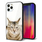iPhone 12 Pro 強化ガラス＆TPUスマホケース ガラプリ【VA801 笑福ねこ】