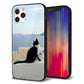 iPhone 12 Pro 強化ガラス＆TPUスマホケース ガラプリ【VA805 ネコと地中海】