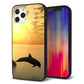 iPhone 12 Pro 強化ガラス＆TPUスマホケース ガラプリ【VA845 夕暮れのドルフィン】
