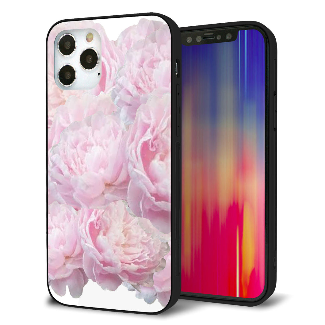 iPhone 12 Pro 強化ガラス＆TPUスマホケース ガラプリ【YI885 フラワー６】