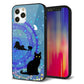 iPhone 12 Pro 強化ガラス＆TPUスマホケース ガラプリ【YJ327 魔法陣猫 キラキラ かわいい】