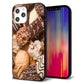 iPhone 12 Pro Max 強化ガラス＆TPUスマホケース ガラプリ【442 クッキー mix】