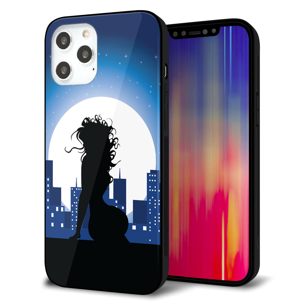 iPhone 12 Pro Max 強化ガラス＆TPUスマホケース ガラプリ【482 夜の窓辺】