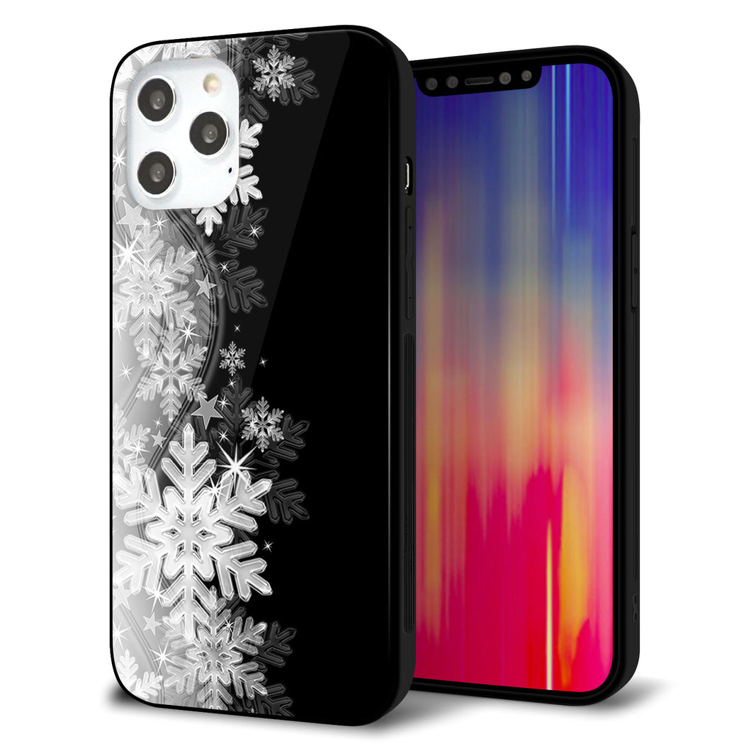 iPhone 12 Pro Max 強化ガラス＆TPUスマホケース ガラプリ【603 白銀と闇】
