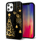 iPhone 12 Pro Max 強化ガラス＆TPUスマホケース ガラプリ【721 その他のカラークリスマスツリー】
