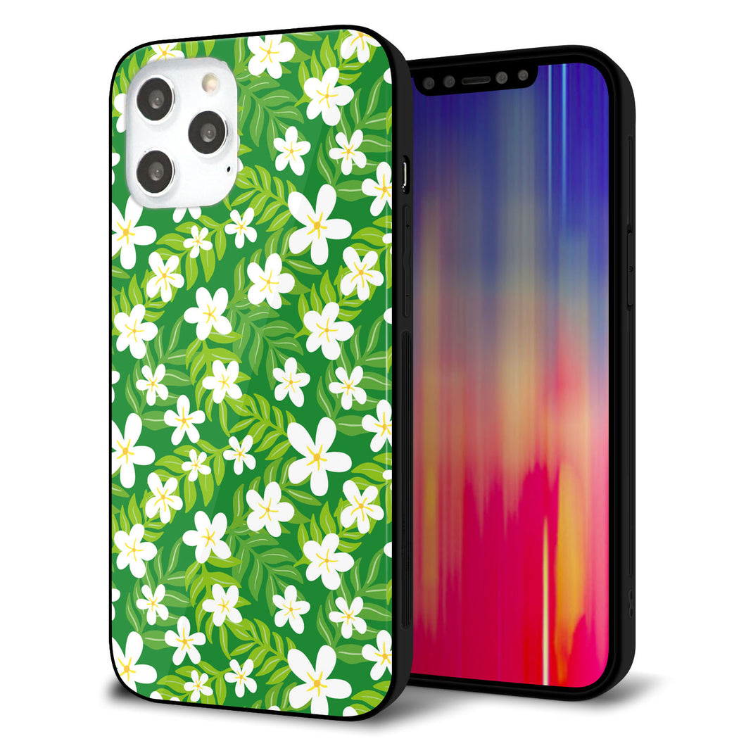 iPhone 12 Pro Max 強化ガラス＆TPUスマホケース ガラプリ【760 ジャスミンの花畑】