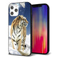 iPhone 12 Pro Max 強化ガラス＆TPUスマホケース ガラプリ【793 雪山の虎】