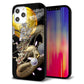 iPhone 12 Pro Max 強化ガラス＆TPUスマホケース ガラプリ【1003 月と龍】