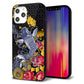 iPhone 12 Pro Max 強化ガラス＆TPUスマホケース ガラプリ【1028 牡丹と鯉】