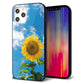 iPhone 12 Pro Max 強化ガラス＆TPUスマホケース ガラプリ【KM877 ヒマワリ】