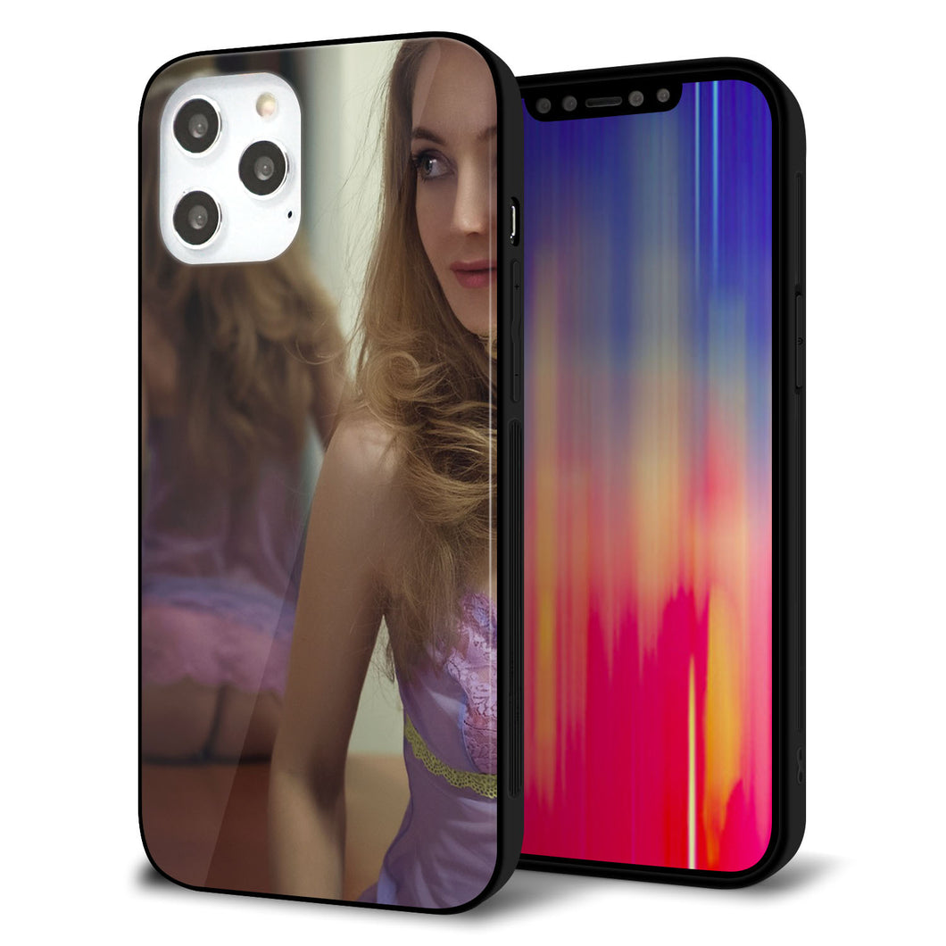 iPhone 12 Pro Max 強化ガラス＆TPUスマホケース ガラプリ【KM886 ミラー】