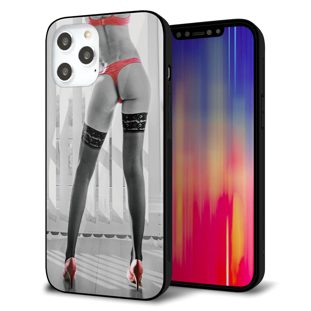 iPhone 12 Pro Max 強化ガラス＆TPUスマホケース ガラプリ【KM889 ハイヒール】