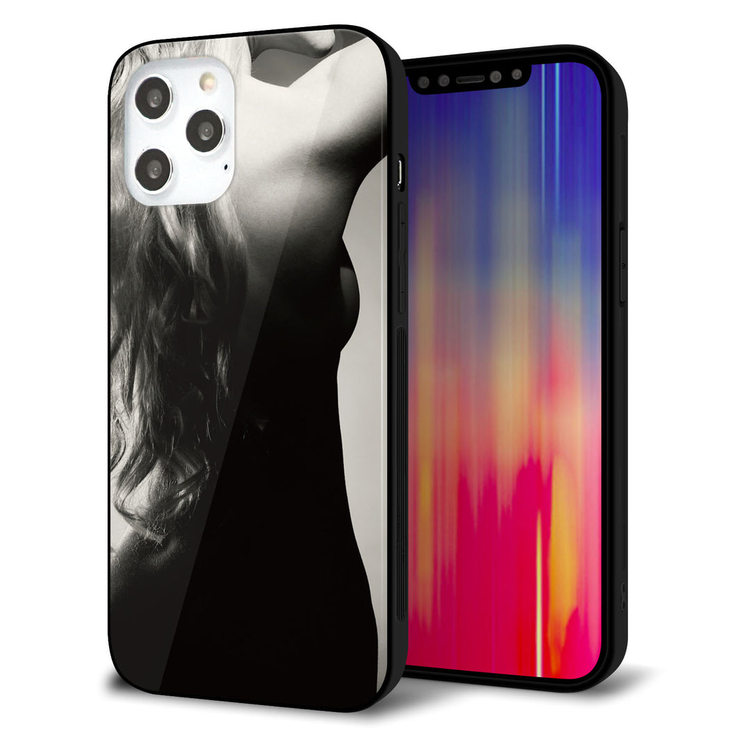 iPhone 12 Pro Max 強化ガラス＆TPUスマホケース ガラプリ【KM890 バックスタイル】