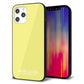 iPhone 12 Pro Max 強化ガラス＆TPUスマホケース ガラプリ【KM897 パステルカラー(パステルイエロー)】