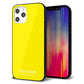 iPhone 12 Pro Max 強化ガラス＆TPUスマホケース ガラプリ【KM904 ポップカラー(イエロー)】