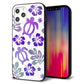 iPhone 12 Pro Max 強化ガラス＆TPUスマホケース ガラプリ【SC878 ハワイアンアロハホヌ（パープル）】