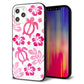 iPhone 12 Pro Max 強化ガラス＆TPUスマホケース ガラプリ【SC879 ハワイアンアロハホヌ（ピンク）】