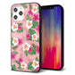 iPhone 12 Pro Max 強化ガラス＆TPUスマホケース ガラプリ【SC882 ハワイアンアロハレトロ（ピンク）】