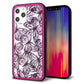 iPhone 12 Pro Max 強化ガラス＆TPUスマホケース ガラプリ【SC904 ガーデンバタフライ ピンク】