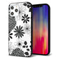 iPhone 12 Pro Max 強化ガラス＆TPUスマホケース ガラプリ【SC912 花柄モノトーン 01】