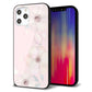 iPhone 12 Pro Max 強化ガラス＆TPUスマホケース ガラプリ【SC949 ドゥ・フルール（オフピンク）】
