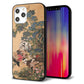 iPhone 12 Pro Max 強化ガラス＆TPUスマホケース ガラプリ【TA006 紫陽花双鶏】