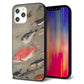 iPhone 12 Pro Max 強化ガラス＆TPUスマホケース ガラプリ【TA007 群魚】
