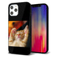 iPhone 12 Pro Max 強化ガラス＆TPUスマホケース ガラプリ【VA804 爆睡するネコ】