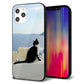 iPhone 12 Pro Max 強化ガラス＆TPUスマホケース ガラプリ【VA805 ネコと地中海】