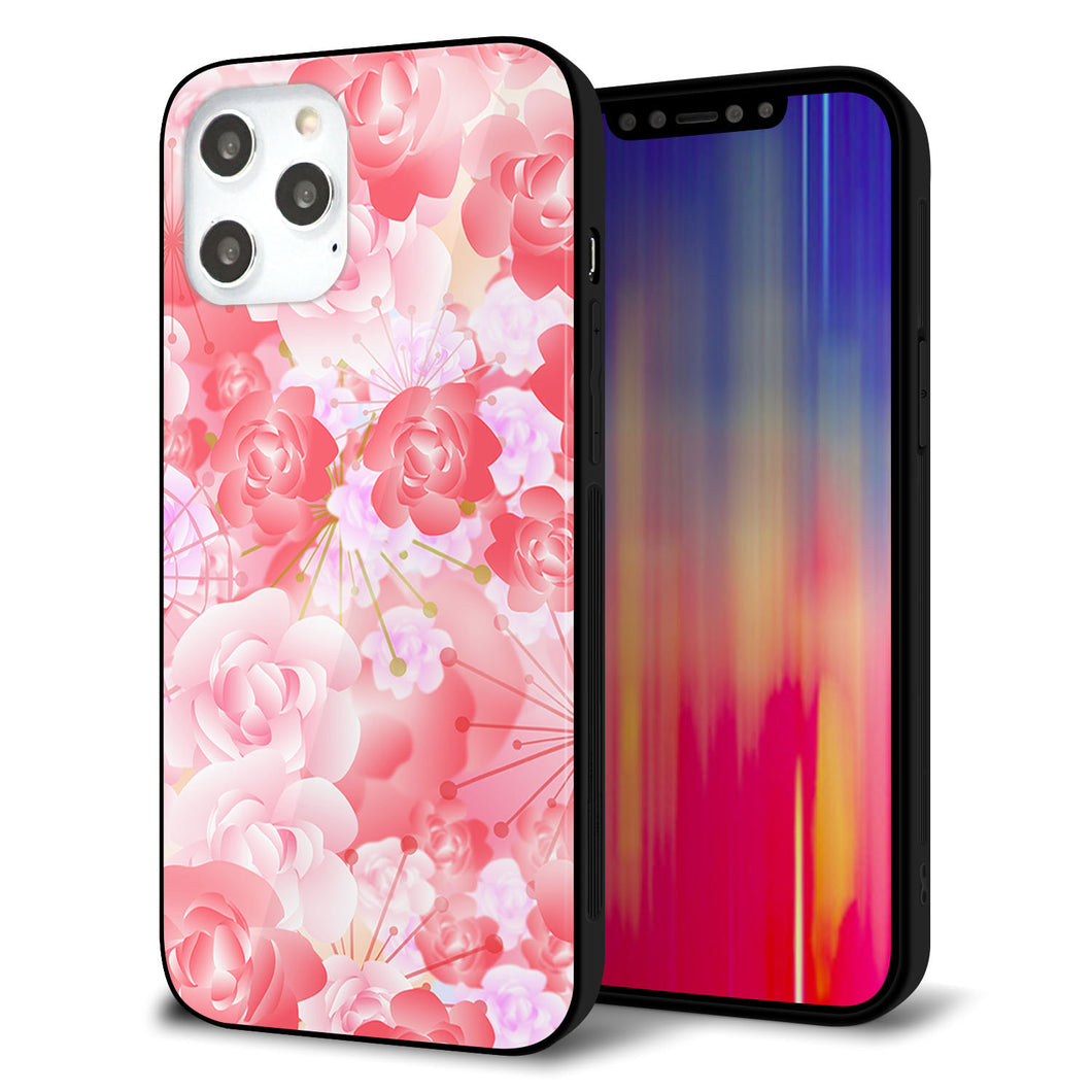 iPhone 12 Pro Max 強化ガラス＆TPUスマホケース ガラプリ【VA817 はんなり色の華】