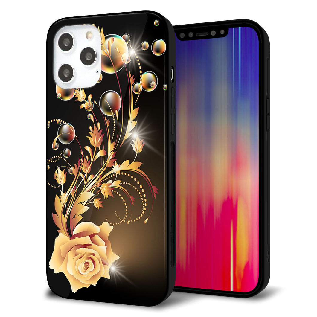 iPhone 12 Pro Max 強化ガラス＆TPUスマホケース ガラプリ【VA823 気高きバラ】