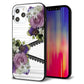 iPhone 12 Pro Max 強化ガラス＆TPUスマホケース ガラプリ【YI888 フラワー９】