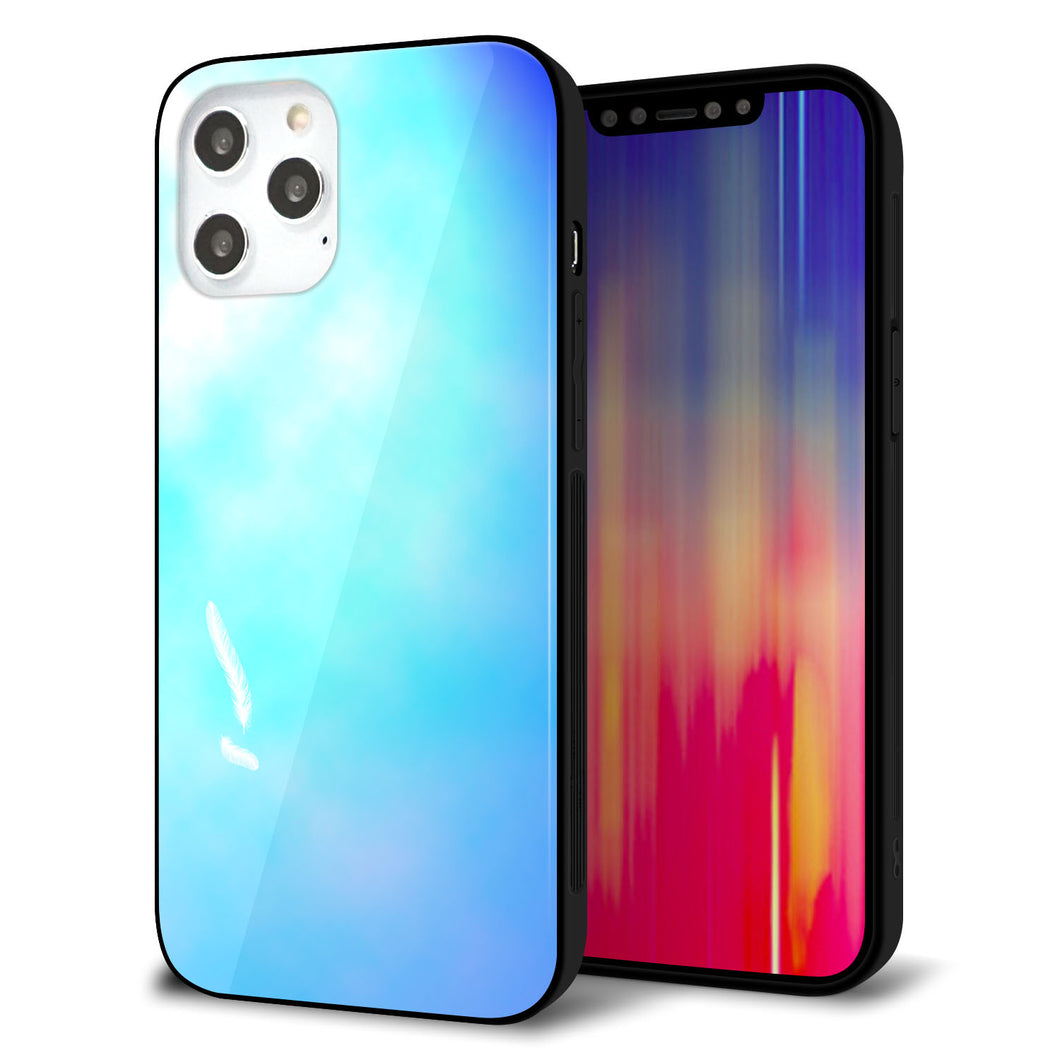 iPhone 12 Pro Max 強化ガラス＆TPUスマホケース ガラプリ【YJ291 デザイン 光】