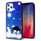 iPhone 12 Pro Max 強化ガラス＆TPUスマホケース ガラプリ【YJ335 雪の結晶 はちわれ】