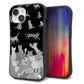 iPhone 15 スマホケース 「SEA Grip」 グリップケース Sライン 【AG887 ネコ積もり 黒】 UV印刷