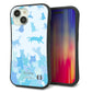 iPhone 15 スマホケース 「SEA Grip」 グリップケース Sライン 【AG888 ネコ積もり 水色】 UV印刷